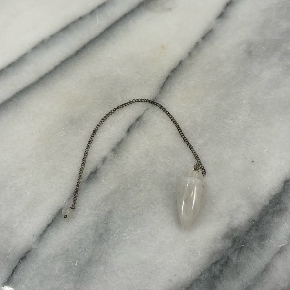 Milky quartz dowsing divination pendulum